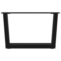 Eettafelpoten 2 st V-vormig 50x(30-31,3) cm staal zwart - thumbnail