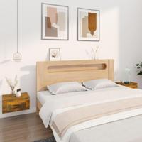 Nachtkastjes 2 st wandgemonteerd 50x36x25 cm gerookt eikenkleur - thumbnail