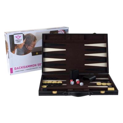 Backgammon 18 bruin en ivoor klassiek bordspel Backgammon 18 bruin en ivoor klassiek bordspel