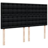 Boxspring met matras stof zwart 180x200 cm - thumbnail