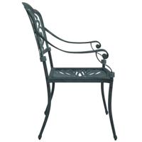 Tuinstoelen 2 st gietaluminium groen - thumbnail