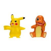 Pokemon Battle Feature Figure - Pikachu & Charmander (Female Pikachu & Sitting Charmander) - thumbnail