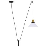 Hanglamp in hoogte verstelbaar E27 22 cm metaal glanzend wit - thumbnail