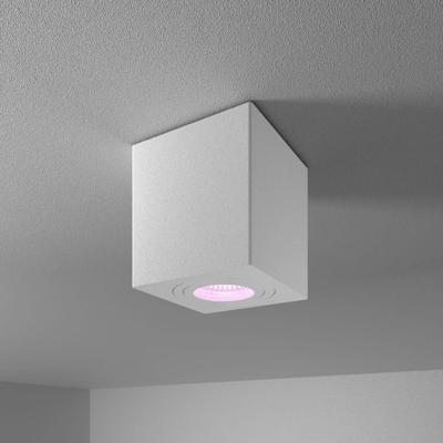Gibbon - LED smart opbouwspot - vierkant - IP65 waterdicht - GU10 - RGBWW - Wifi + Bluetooth - Google Home, Amazon Alexa en Siri - Wit - Bestuurbaar via App en Stem Gibbon - LED smart opbouwspot - vierkant - IP65 waterdicht - GU10 - RGBWW - Wifi + Bluetooth - Google Home, Amazon Alexa en Siri - Wit - Bestuurbaar via App en Stem