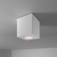 Gibbon - LED smart opbouwspot - vierkant - IP65 waterdicht - GU10 - RGBWW - Wifi + Bluetooth - Google Home, Amazon Alexa en Siri - Wit - Bestuurbaar via App en Stem - thumbnail