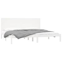 Bedframe extra lang zonder matras massief hout wit 200x210 cm - thumbnail