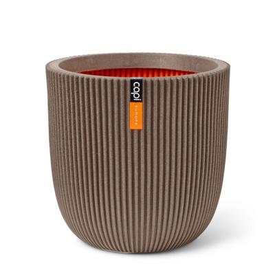 Capi nature groove nl bol bloempot 35x34 cm warme taupe