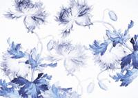 Noordwand Komar Colours Fotobehang Blue Silhouettes - X7-1093 - thumbnail