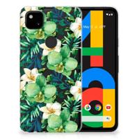 Google Pixel 4a TPU Case Orchidee Groen - thumbnail
