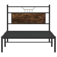 Bedframe zonder matras spaanplaat gerookt eikenkleurig - thumbnail