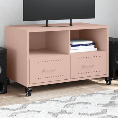 Tv-meubel 68x39x43,5 cm staal roze