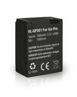 Hähnel HL-GP302/301 Camera-accu Vervangt originele accu AHDBT-301, 3661086 GoPro Hero HD3, 3+ 3.7 V 1200 mAh - thumbnail