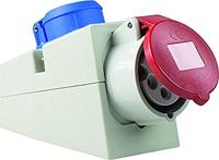 Schwabe CEE Combi-wandcontactdoos 400V 16 A 5-polig, 6h - thumbnail