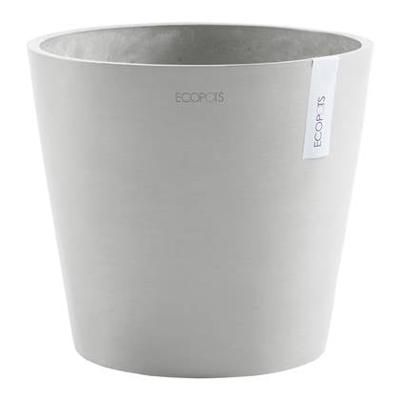 Ecopots Amsterdam kunststof bloempot Grijs/Wit - Ø 36,6 cm