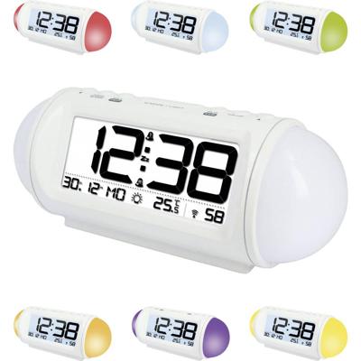 Techno Line WT 499 Zendergestuurd Wekker Wit Alarmtijden 2