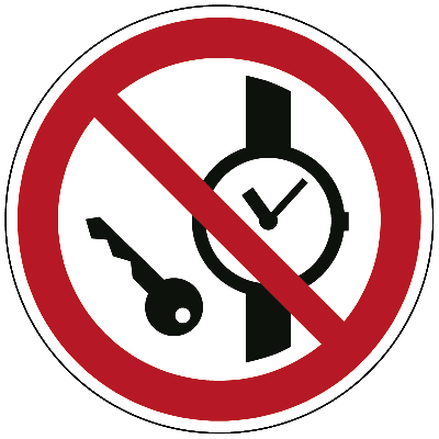 Kleine metalen voorwerpen verboden - Ø 200 mm - Sticker Kleine metalen voorwerpen verboden - Ø 200 mm - Sticker