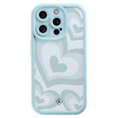 iPhone 14 Pro blauwe case - Hart blauw iPhone 14 Pro blauwe case - Hart blauw