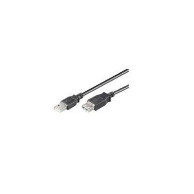 Microconnect USBAAF01B - USB2.0 Extension A-A 0,1m M-F - Zwart, Hi-Speed kabel - Garantie: 25Y