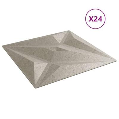 VidaXL 24 st wandpanelen ster 6 m² 50x50 cm xps beton