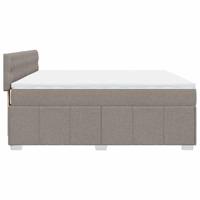 Boxspring met matras stof taupe 180x200 cm - thumbnail