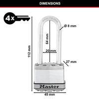 Master Lock 79961 Hangslot Zilver - thumbnail