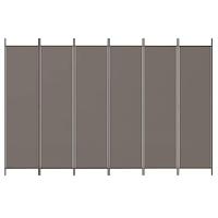 Kamerscherm met 6 panelen 300x220 cm stof antracietkleurig - thumbnail