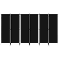 VidaXL Kamerscherm met 6 panelen 300x180 cm zwart - thumbnail
