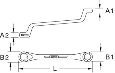 KS Tools 5170847 517.0847 Dubbele ringsleutel Sleutelbreedte (metrisch) 13 - 15 mm KS Tools 5170847 517.0847 Dubbele ringsleutel Sleutelbreedte (metrisch) 13 - 15 mm