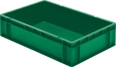 LA-KA-PE Transportstapelbak | L600xB400xH145mm | groen PP | zijwanden gesloten | 1 stuk - TK600/145-0 GRÜN TK600/145-0 GRÜN