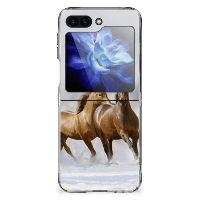 Samsung Galaxy Z Flip 6 | TPU Hoesje | Paarden Samsung Galaxy Z Flip 6 | TPU Hoesje | Paarden