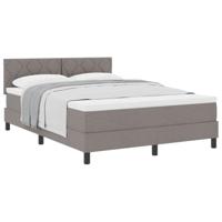 vidaXL Boxspring Bed met Matras Taupe 140x190 cm Stof - thumbnail