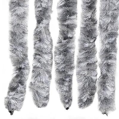 VidaXL Vliegengordijn 56x185 cm chenille wit en grijs