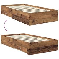 Bedframe met lade met hoofdeinde met opslag Bewerkt hout - thumbnail