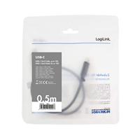 LogiLink USB-kabel USB 3.2 Gen1 (USB 3.0 / USB 3.1 Gen1) USB-C stekker, USB-C stekker 0.50 m Zwart CU0128 - thumbnail