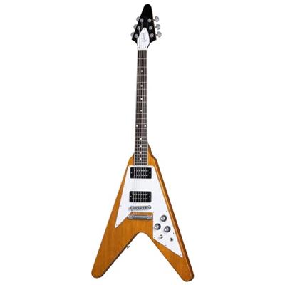 Gibson 70s Flying V Antique Natural elektrische gitaar met hardshell case