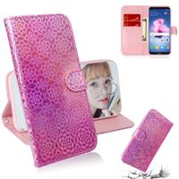 Voor Huawei Y5 2018/Y5 Lite 2018 effen kleur kleurrijke magnetische Buckle horizontale Flip PU lederen draagtas met houder & card slots & portemonnee - thumbnail