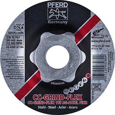 PFERD TOOLS 64187115 Schuurschijf Diameter 115 mm Boordiameter 22.23 mm Staal 10 stuk(s) PFERD TOOLS 64187115 Schuurschijf Diameter 115 mm Boordiameter 22.23 mm Staal 10 stuk(s)