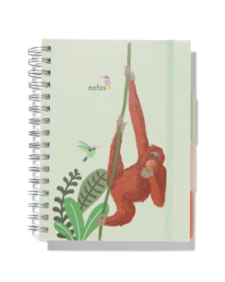 HEMA Collegeblok 4-in-1 Gelinieerd Orang-oetan A5