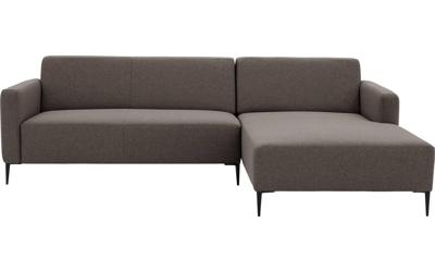 Goossens Bank Key West bruin, stof, 2,5-zits, modern design