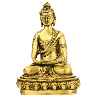 Japanse Boeddha Beeld Messing Amithaba - 20 cm - thumbnail