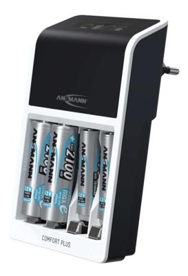 Ansmann Comfort Plus Batterijlader NiMH AAA (potlood), AA (penlite), 9 V (blok)