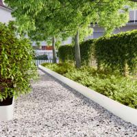 VidaXL Gazonranden 30 st 20x103 cm koudgewalst staal wit - thumbnail