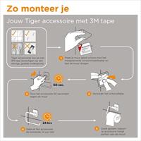 Toiletborstel Met Houder Tiger Tune Mat Zwart met Goud - thumbnail