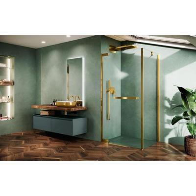 Novellini N180 G Draaideur i.c.m. zijwand FG88-89,5x200 cm Brushed Red Gold Helder Glas n180g90-1r Novellini N180 G Draaideur i.c.m. zijwand FG88-89,5x200 cm Brushed Red Gold Helder Glas n180g90-1r