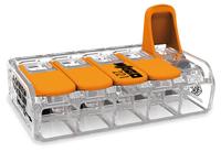 Wago Lasklem 221-615 hevelklem 5 draden voor soepele en massieve draad van 0,5 tot 6mm² - thumbnail