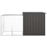 VidaXL Kippenhok 200x91x100 cm gegalvaniseerd staal antracietkleurig - thumbnail