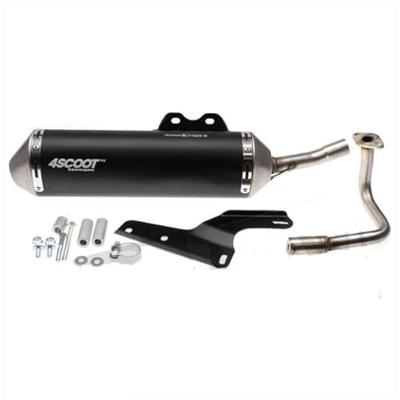 Tecnigas Uitlaat 4scoot black | kymco agility 50cc 4t / gy6