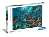 Clementoni legpuzzel the underwater battle, 3000st. - thumbnail
