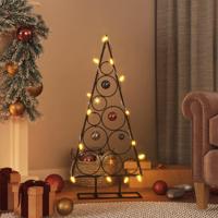 Kerstdecoratie kerstboom 90 cm metaal zwart - thumbnail