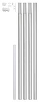 Vlaggenmast aluminium met vloerhuls Ø 50 mm lengte: 6,20 m - thumbnail